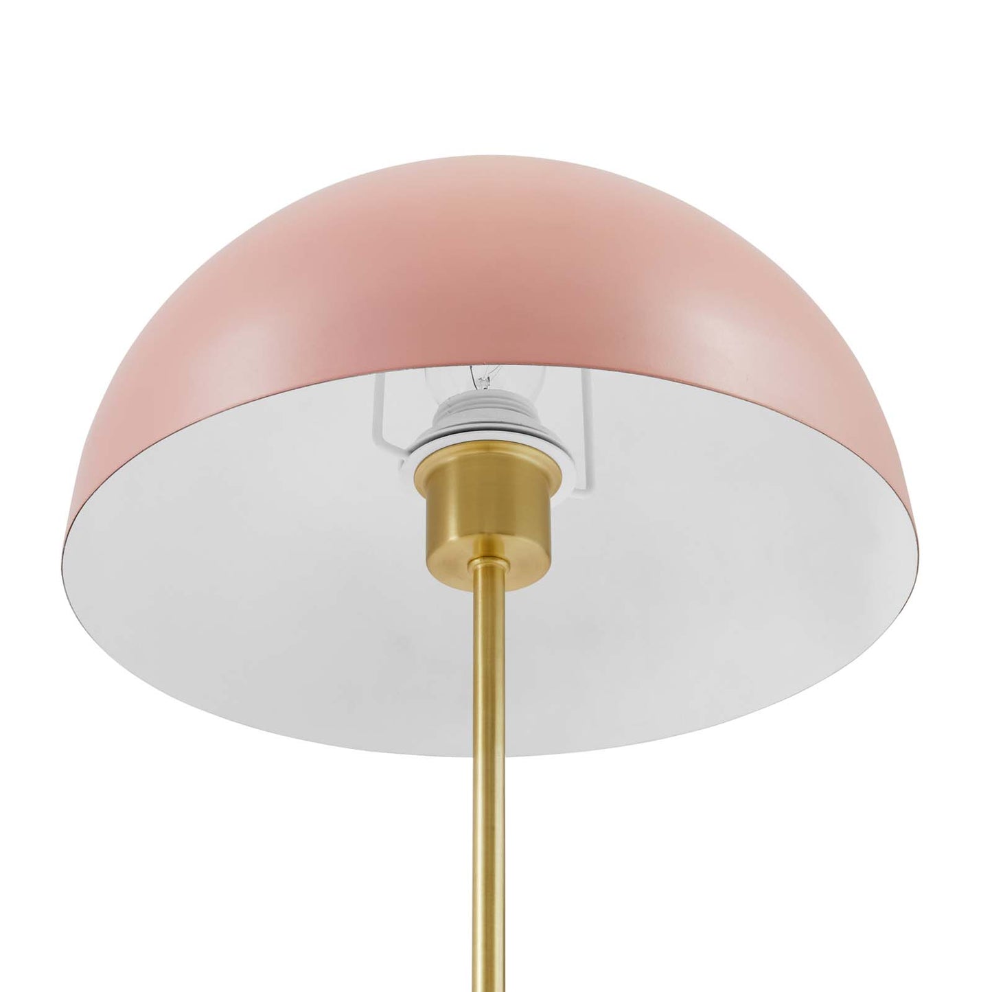 Ideal Metal Table Lamp Pink Satin Brass EEI-5629-PNK-SBR