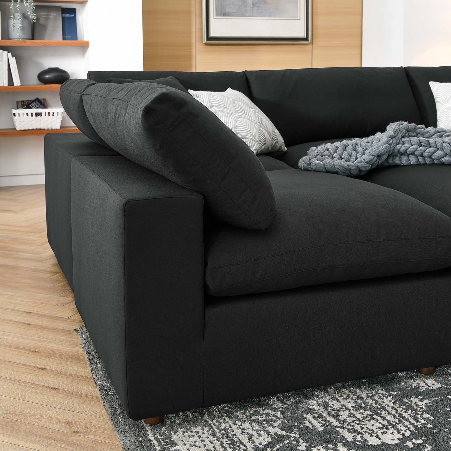 Commix Down Filled Overstuffed Sectional Sofa Set