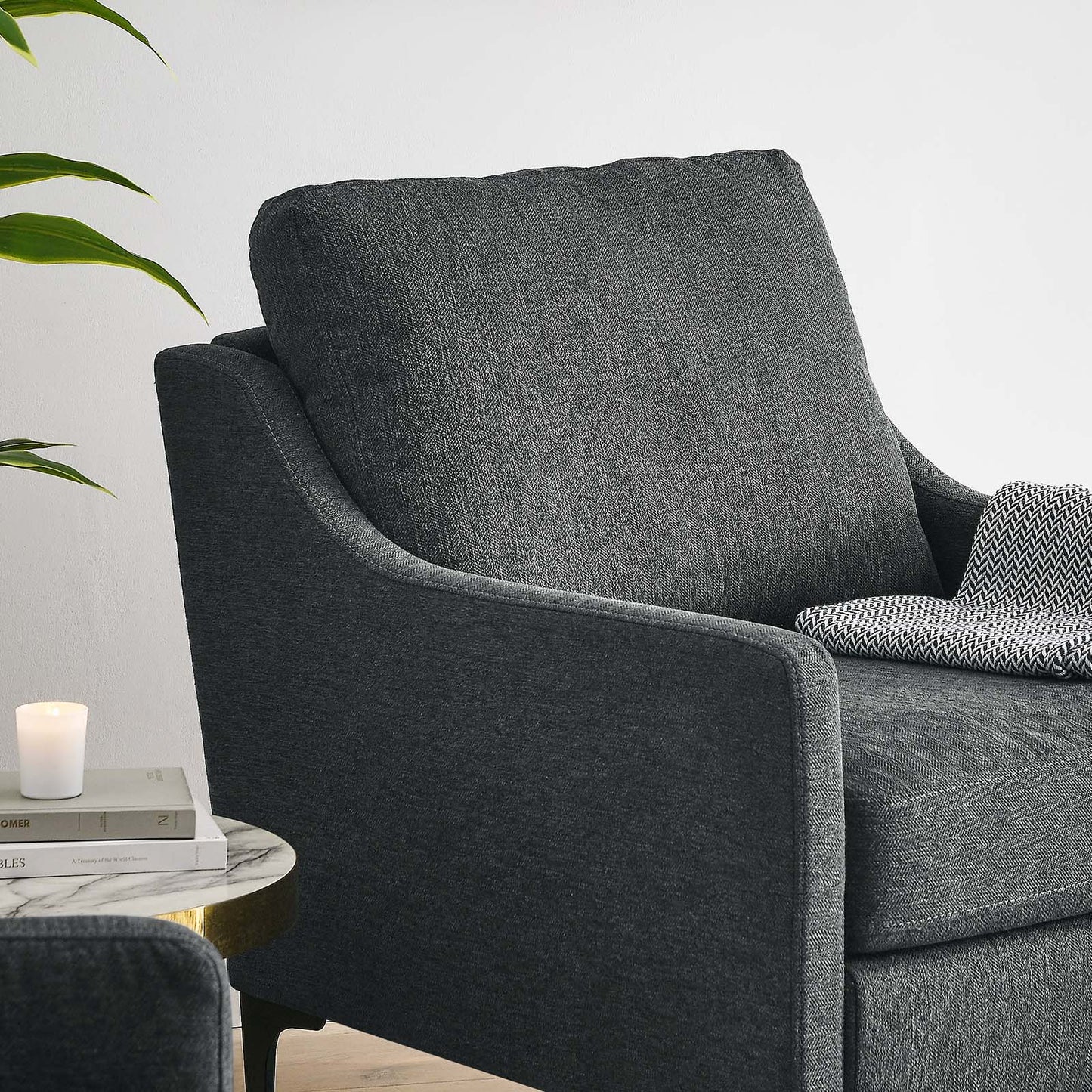 Corland Leather and Upholstered Fabric Armchair Collection