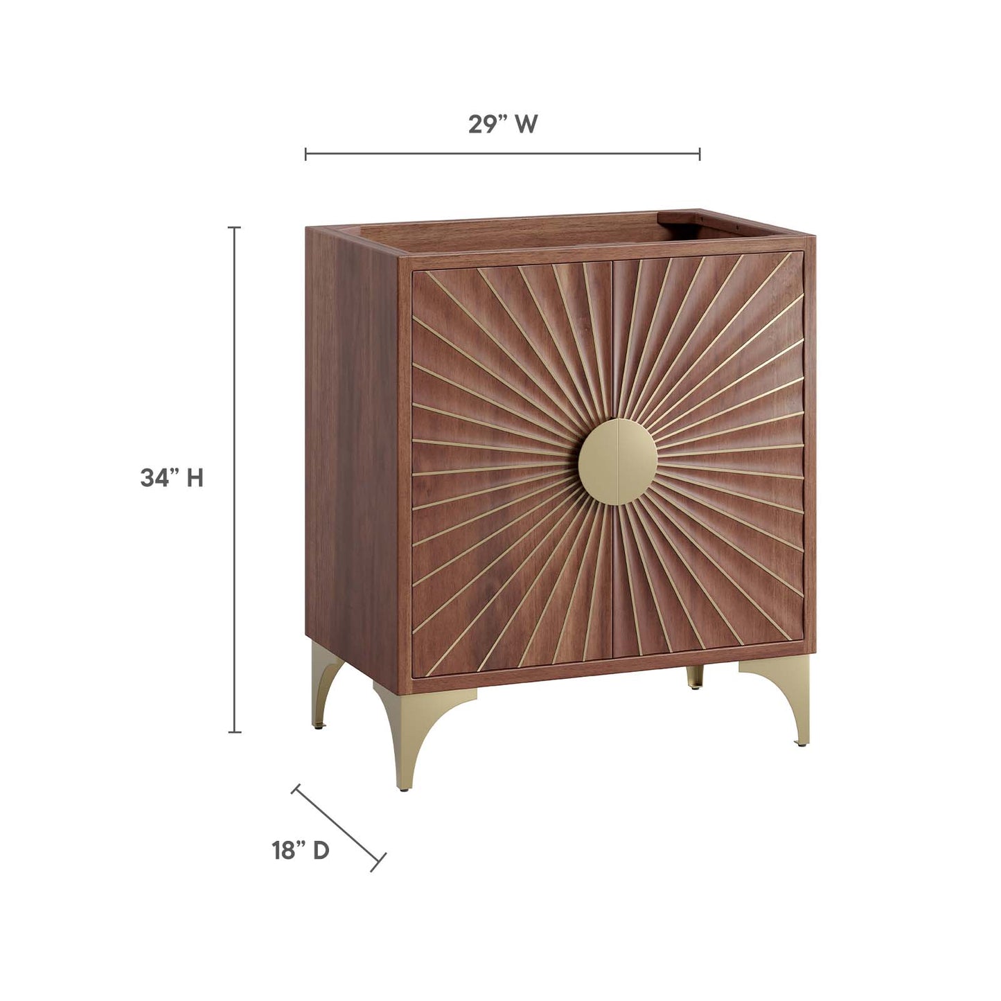 Daylight 30" Bathroom Vanity Cabinet Walnut