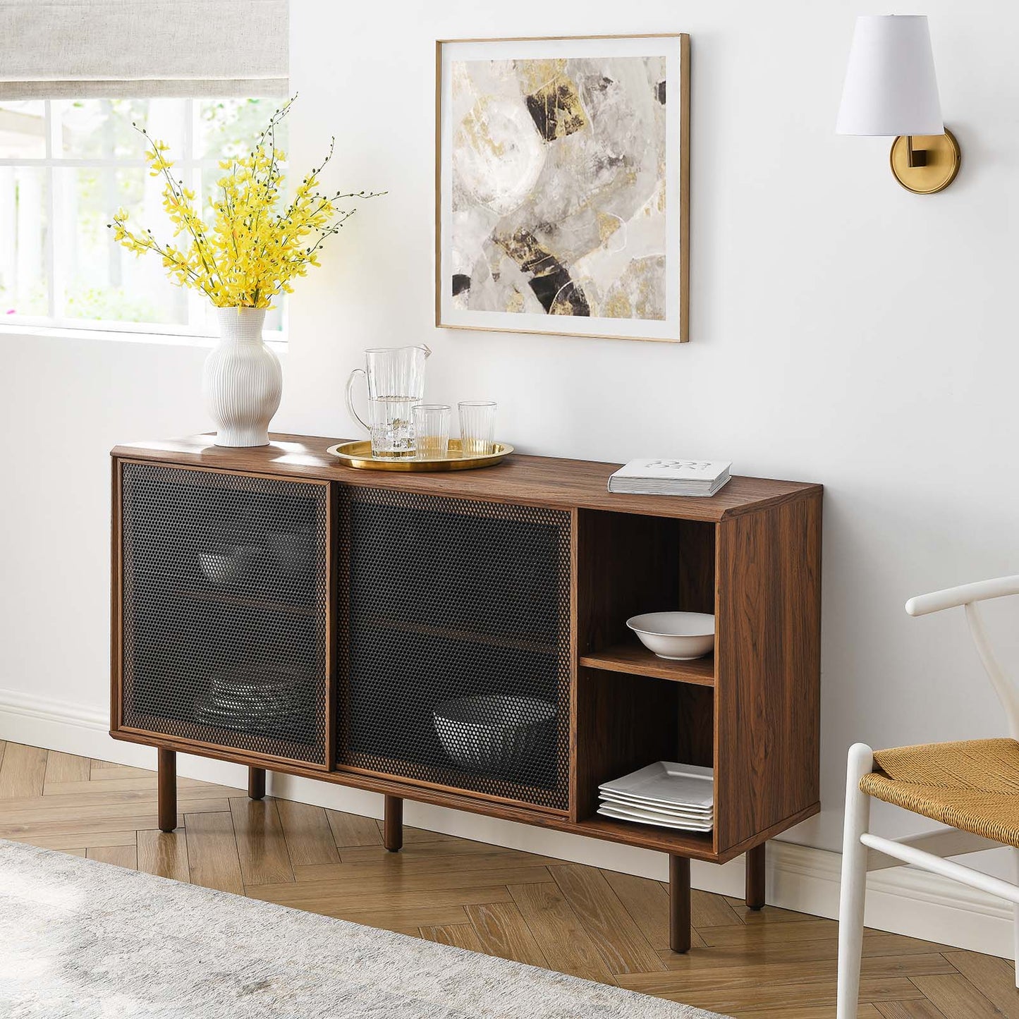 Kurtis 59" Sideboard - Charcoal, Oak, Walnut Options Available
