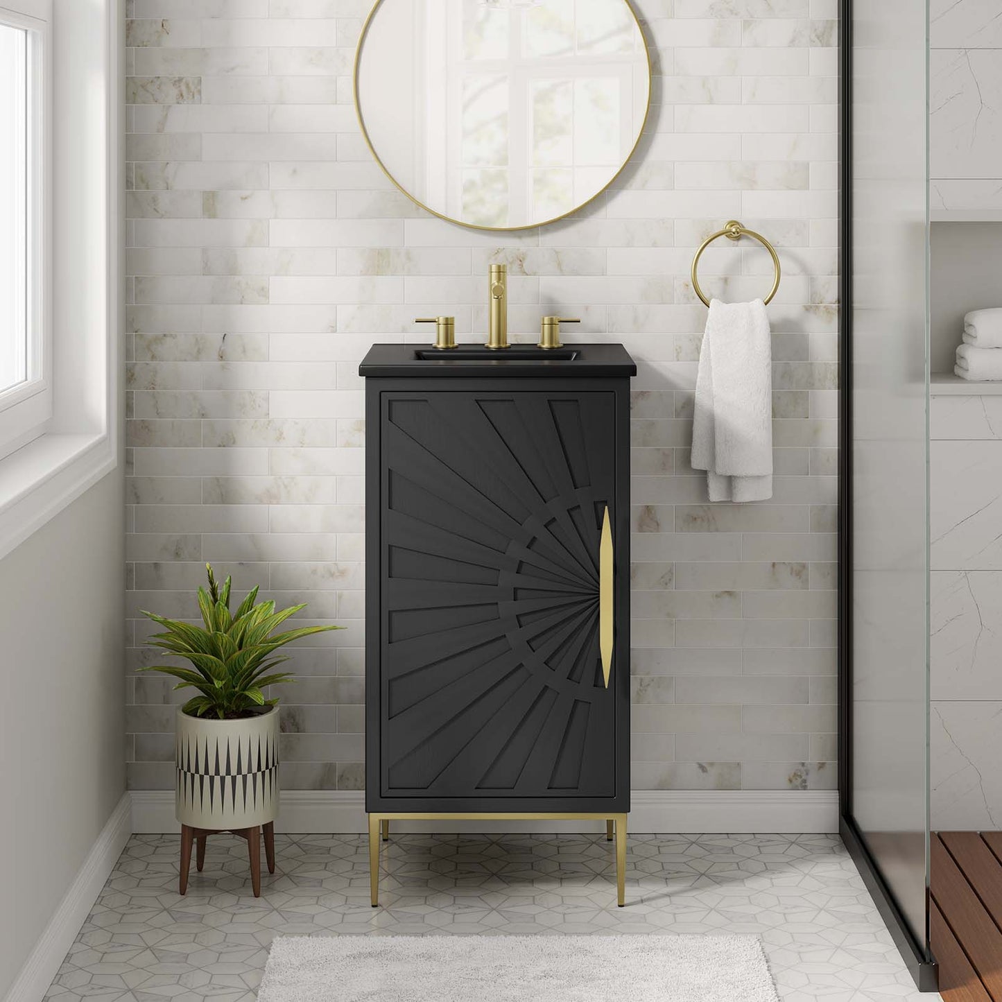 Awaken 18" Bathroom Vanity Black Black