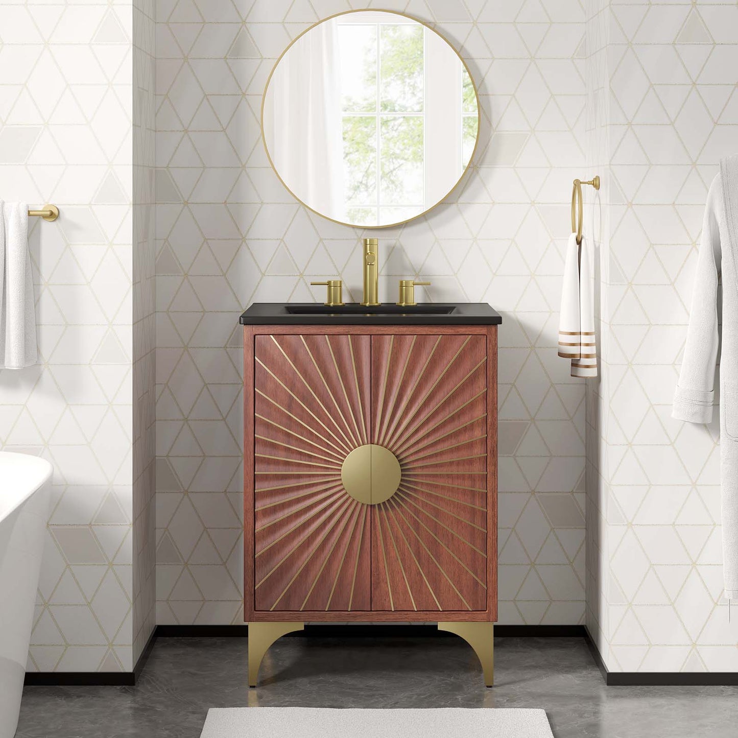 Daylight 24" Bathroom Vanity Black Walnut