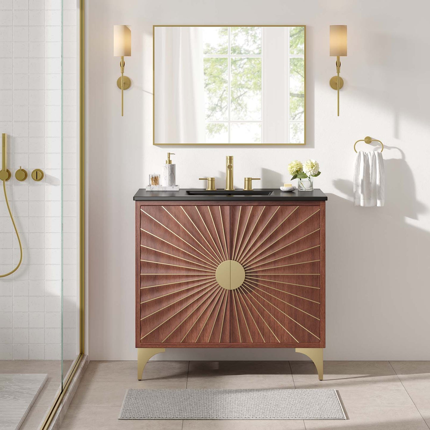 Daylight 36" Bathroom Vanity Black Walnut