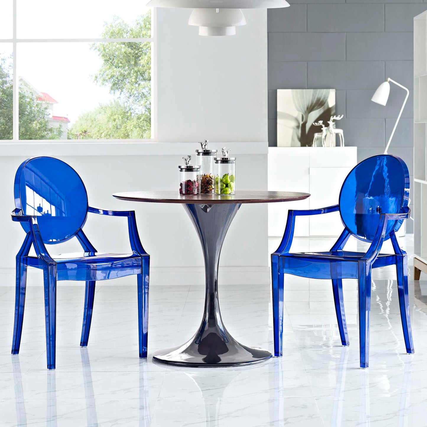 Casper Dining Armchairs Set of 2 Blue