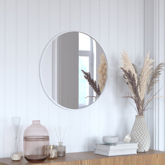 Silver 24" Round Wall Mirror HFKHD-4GD-CRE8-002315-GG