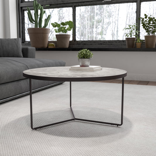 Faux Concrete Coffee Table HG-CT315-800X400-GG