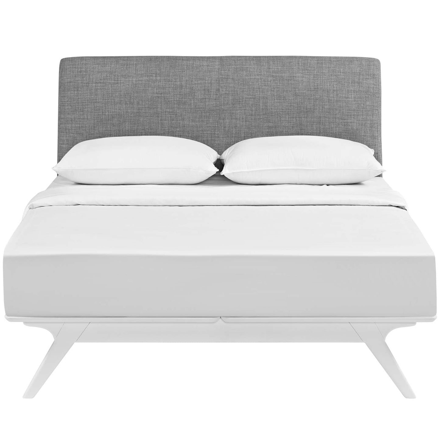 Tracy King Bed White Gray MOD-5767-WHI-GRY