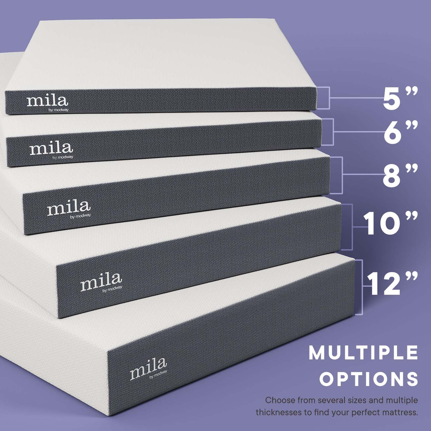 Mila 8" Full Mattress  MOD-6257-WHI