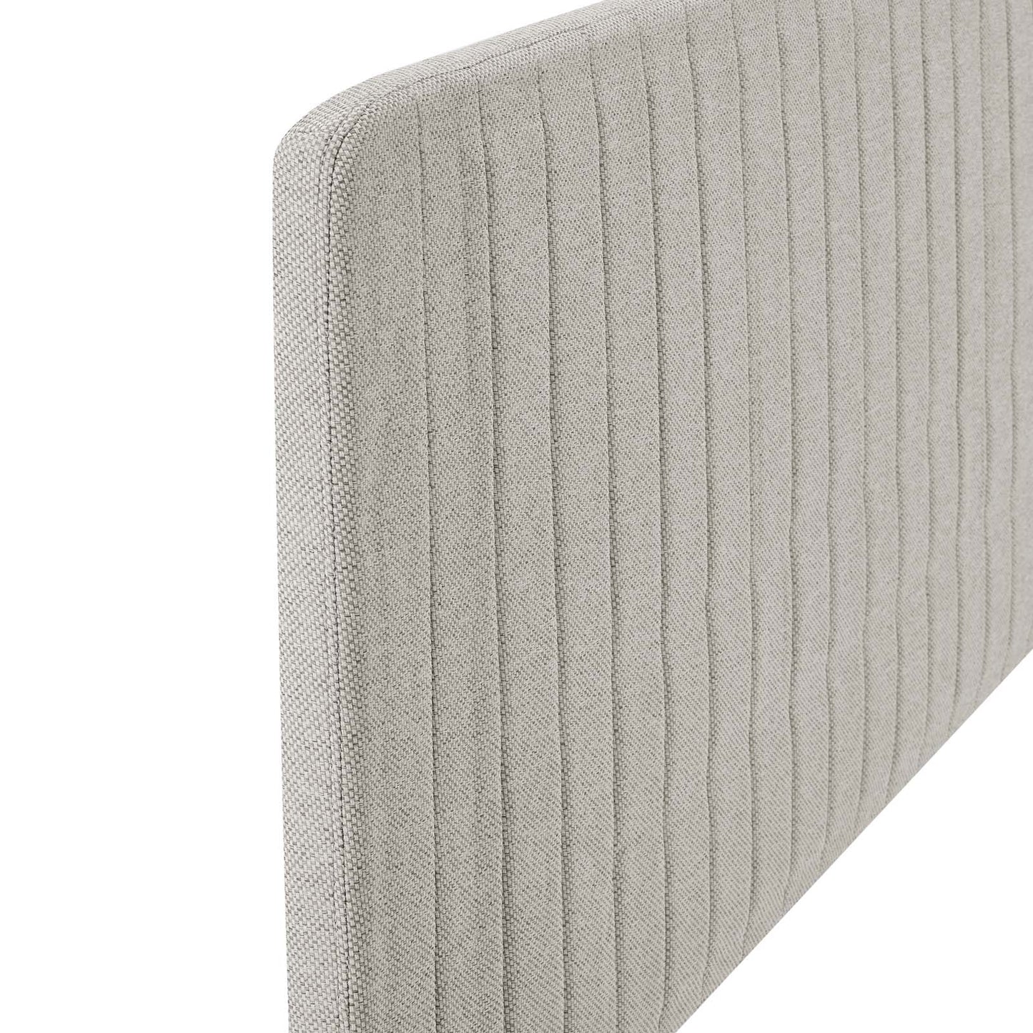 Milenna Channel Tufted Upholstered Fabric Full/Queen Headboard Camel MOD-6340-OAT
