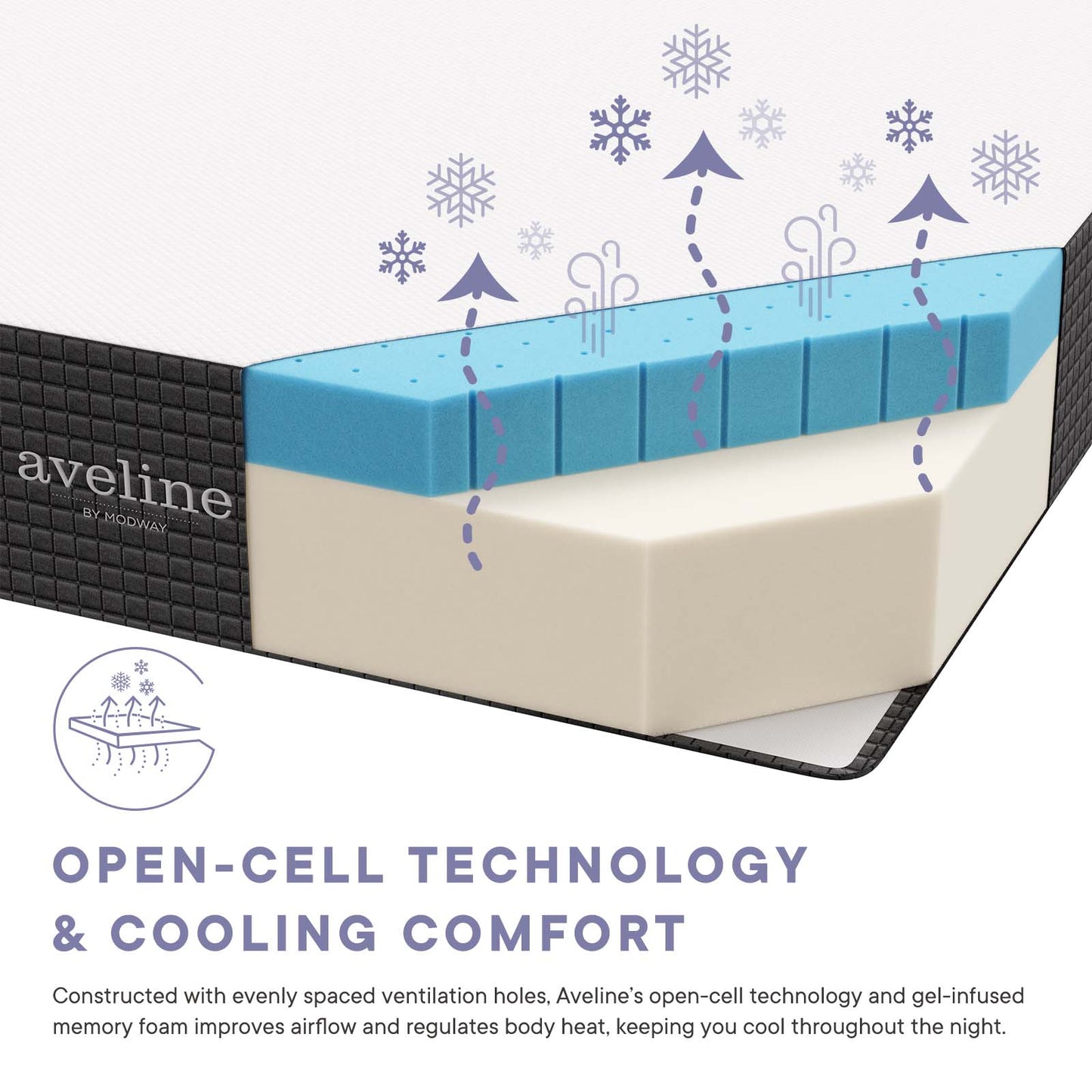 Aveline 12" Memory Foam Queen Mattress White MOD-6600-WHI