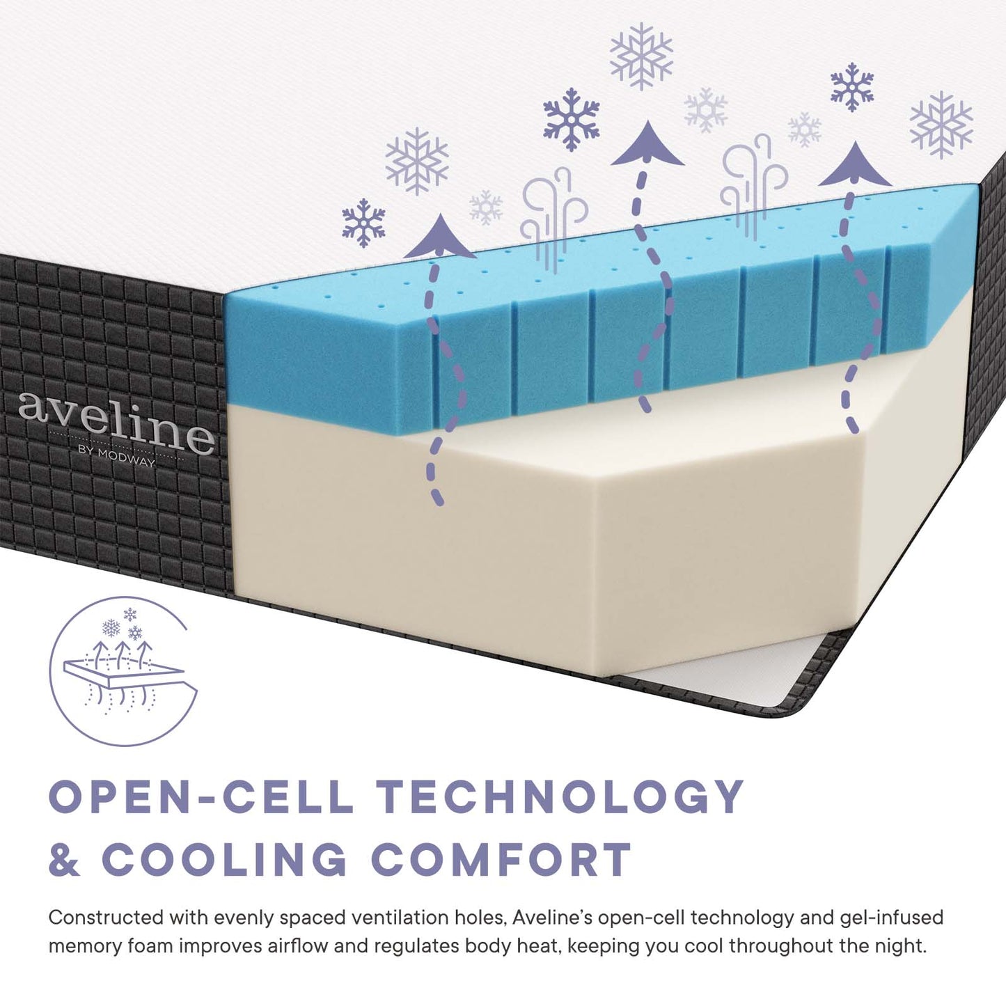 Aveline 14" Memory Foam King Mattress White