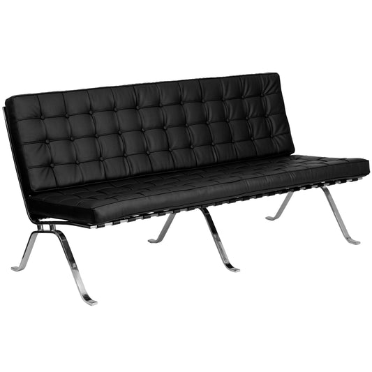Black Leather Chair ZB-FLASH-801-SOFA-BK-GG