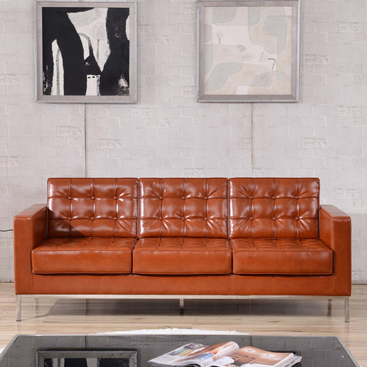 Cognac Leather Sofa ZB-LACEY-831-2-SOFA-COG-GG