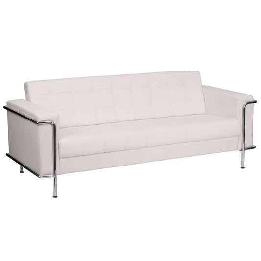 White Leather Sofa ZB-LESLEY-8090-SOFA-WH-GG