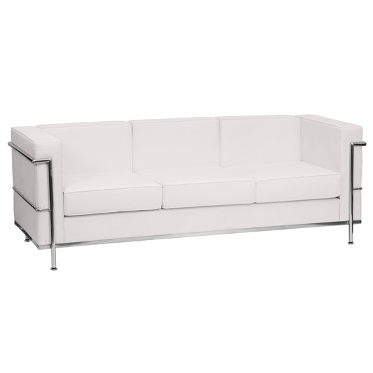 White Leather Sofa ZB-REGAL-810-3-SOFA-WH-GG