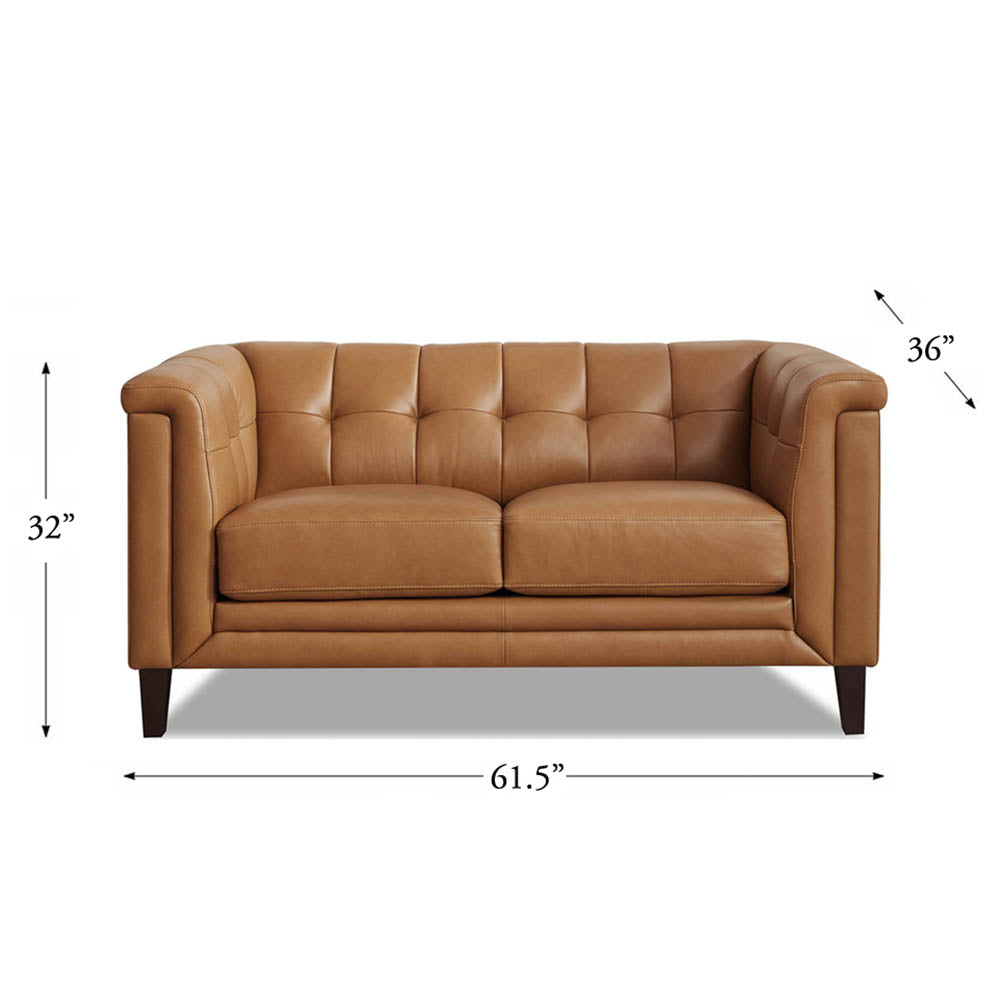 Arvo Loveseat Cognac Brown