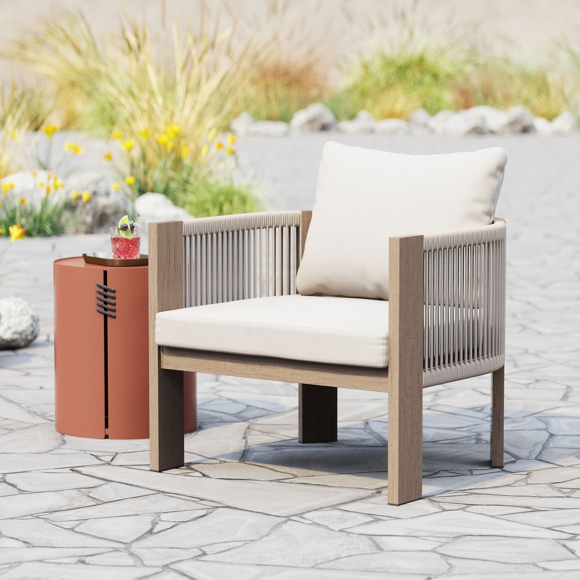 Rebel Accent Chair Beige - 10