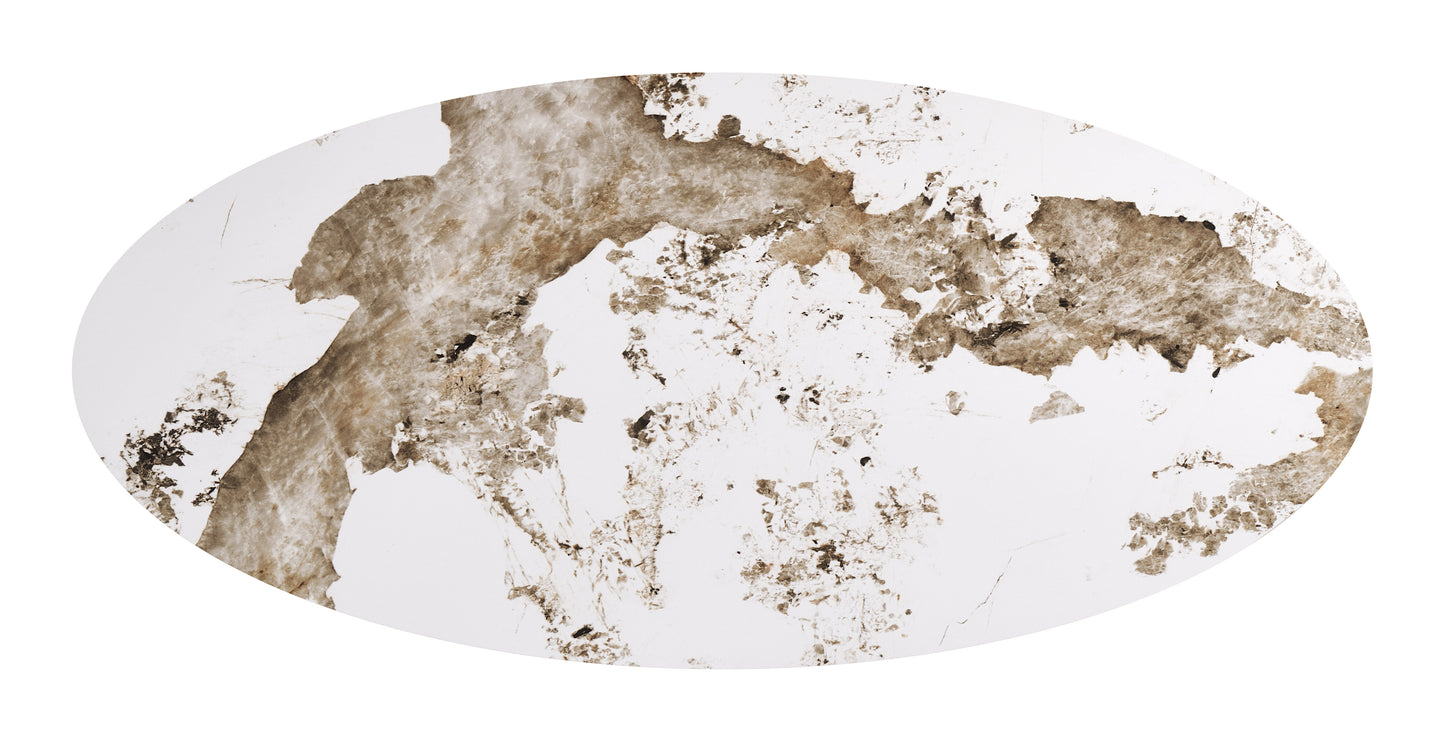 Armana Dining Table White & Brown - 5