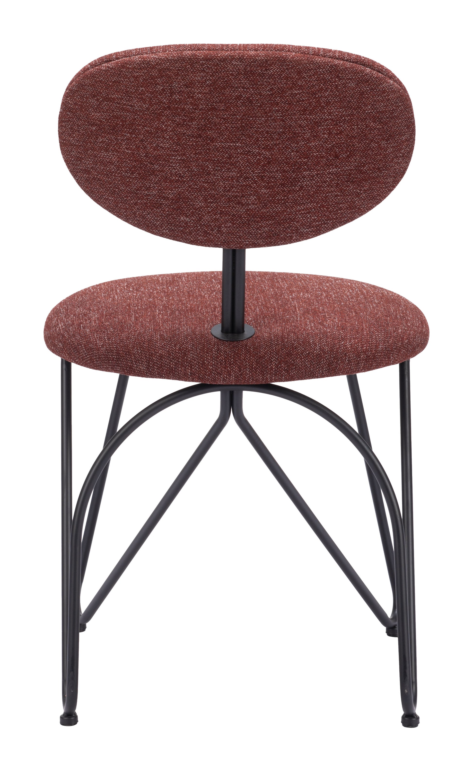 Novi Dining Chair (Set of 2) Maroon Brown - 4