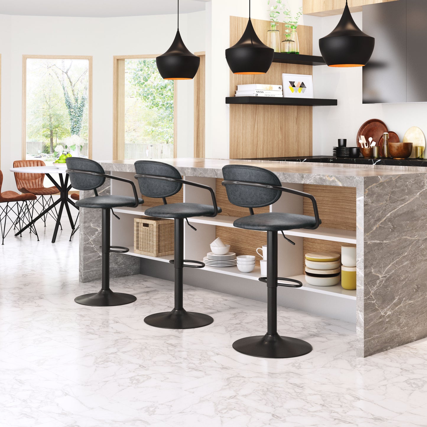 Kirby Barstool Vintage Black