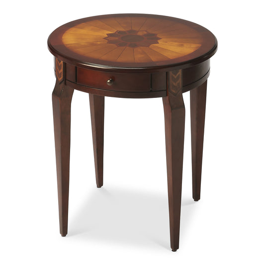 Archer 1 Drawer Side Table in Dark Brown  0341024