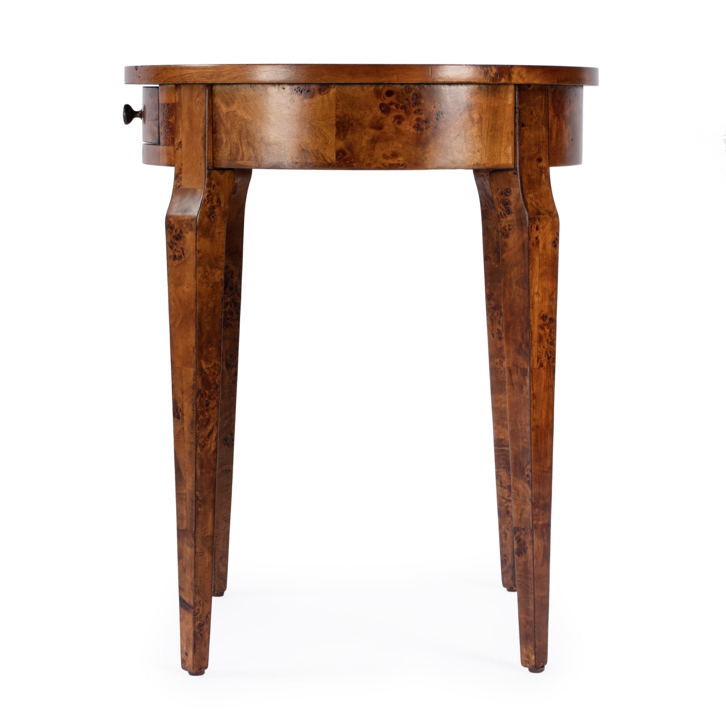 Archer 1 Drawer Burl Side Table in Light Brown 0341442