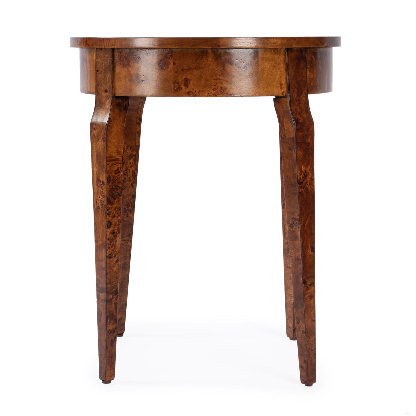 Archer 1 Drawer Burl Side Table in Light Brown 0341442