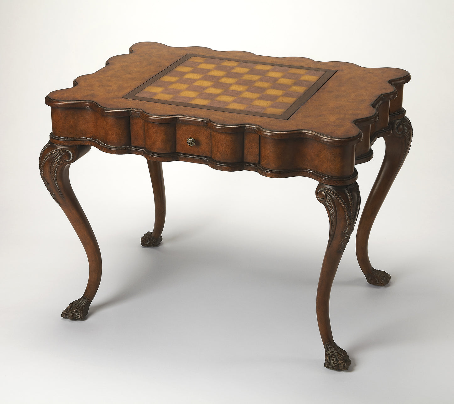 Butler Specialty Company Bianchi 39 in. W Rectangular Wood Traditional 1 Drawer Game Table with Reversible Top, Medium Brown