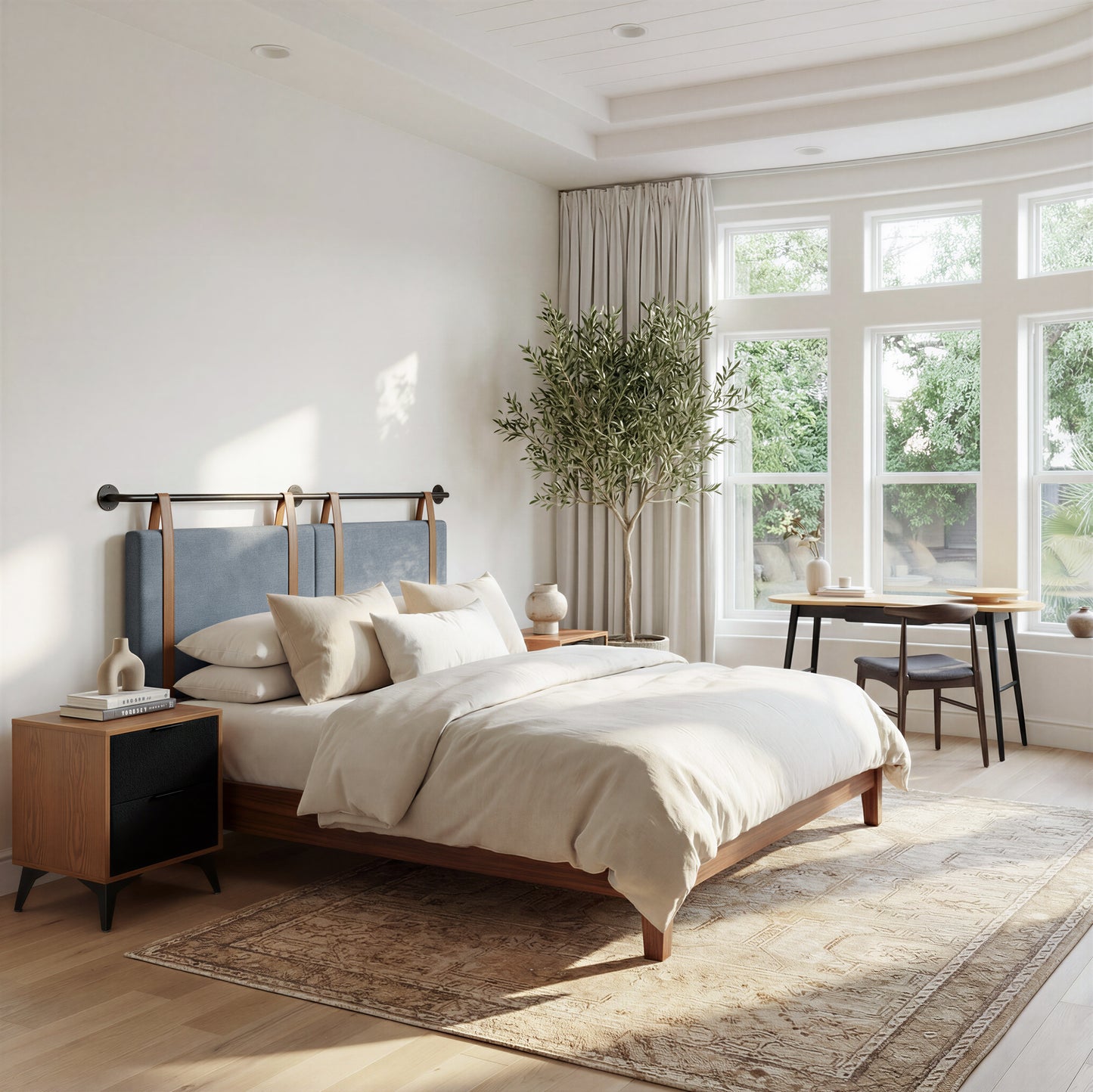 Luum Queen Platform Bed Frame Walnut - 8