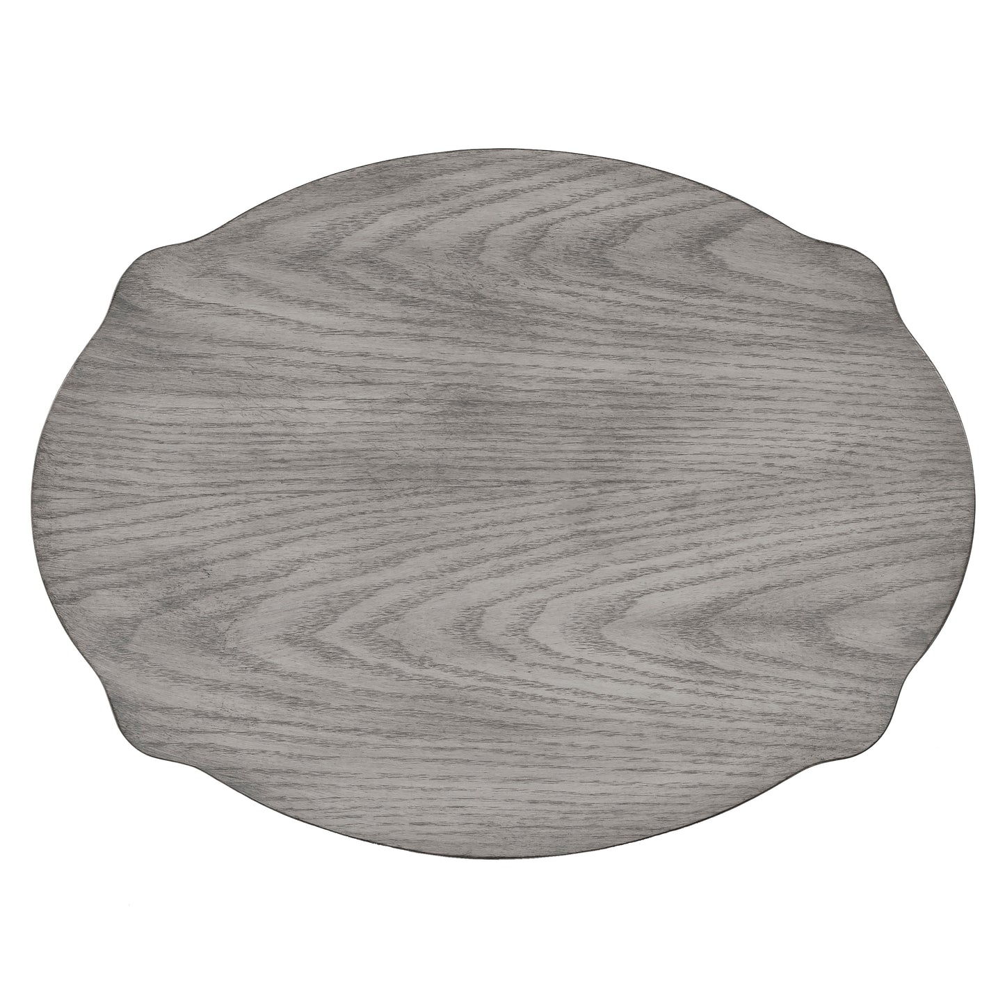 Jarvis Oval 2-Drawer Side Table in Gray 0515418