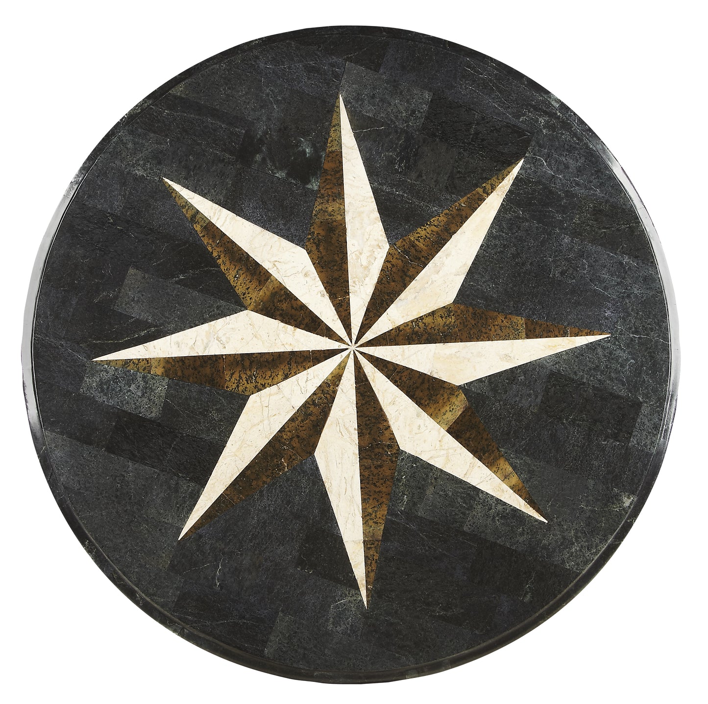 Andorra Fossil Stone 36" Foyer Table in Multi-Color,Brown 0545070