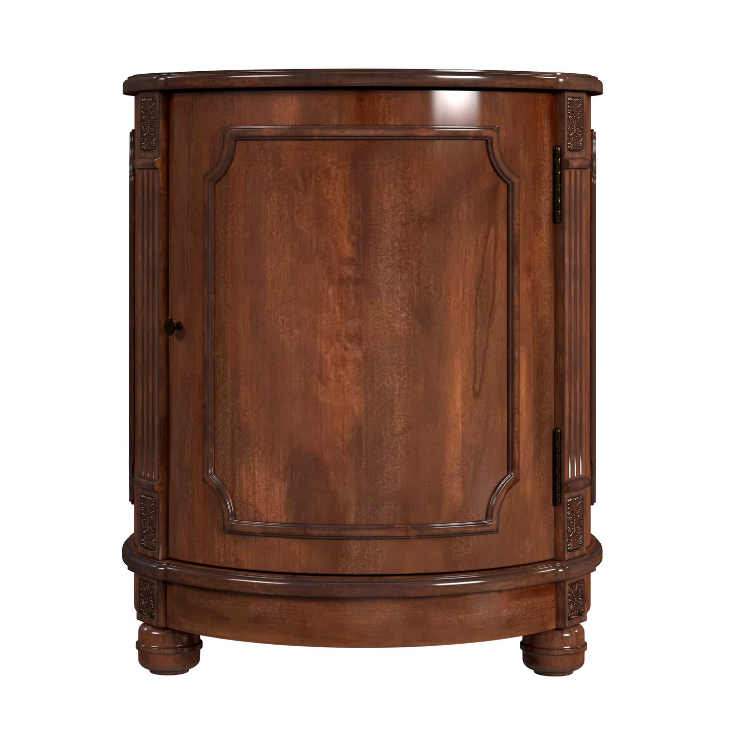 Thurmond Drum 20"W Drum Side Table in Medium Brown 0584011