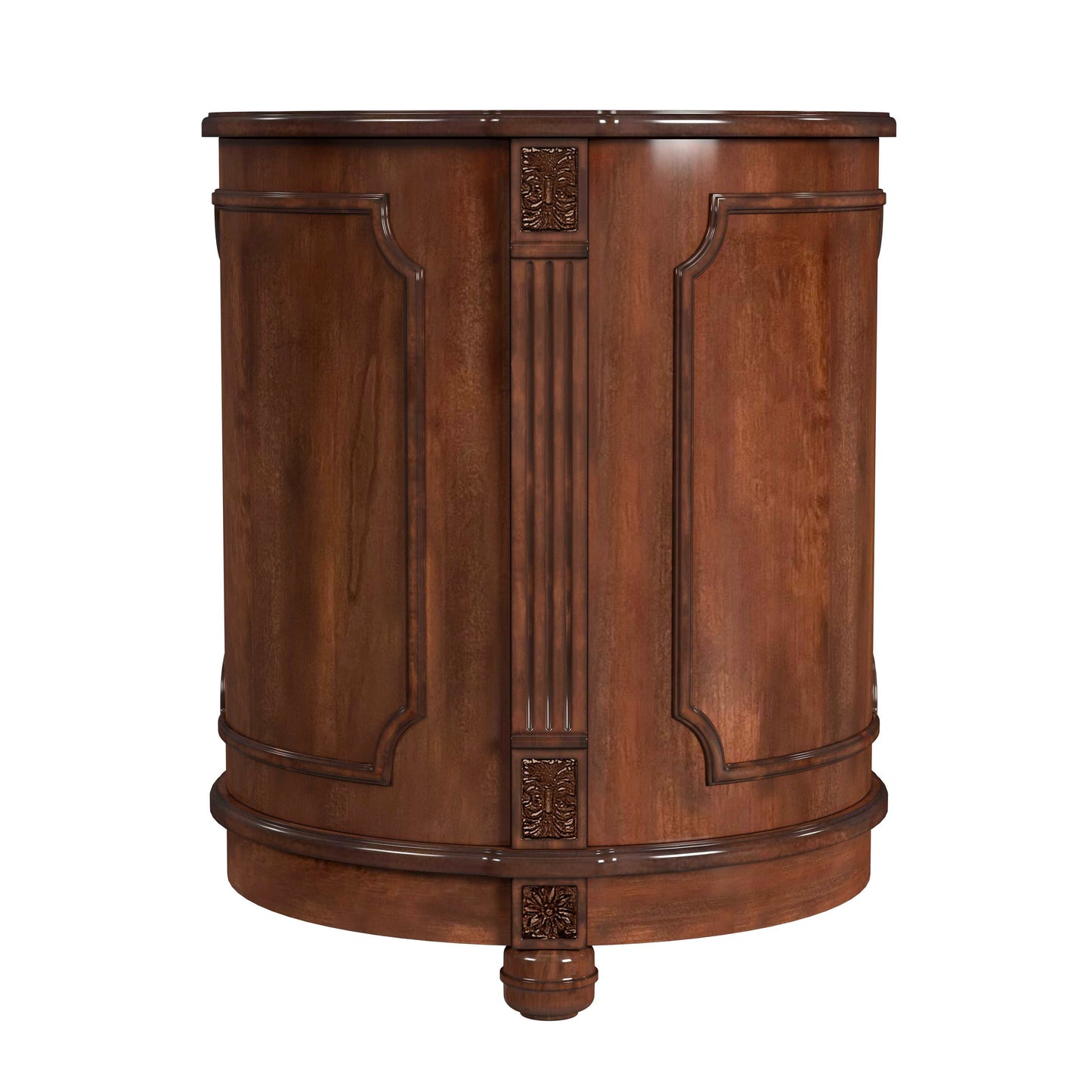 Thurmond Drum 20"W Drum Side Table in Medium Brown 0584011