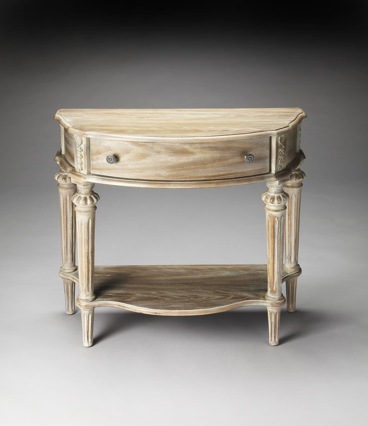 Halifax 1 Drawer Console 34" Table with storage in Gray 0589247
