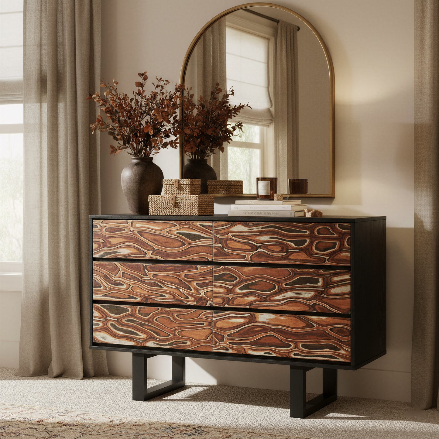 Aremi Dresser Brown & Black - 10