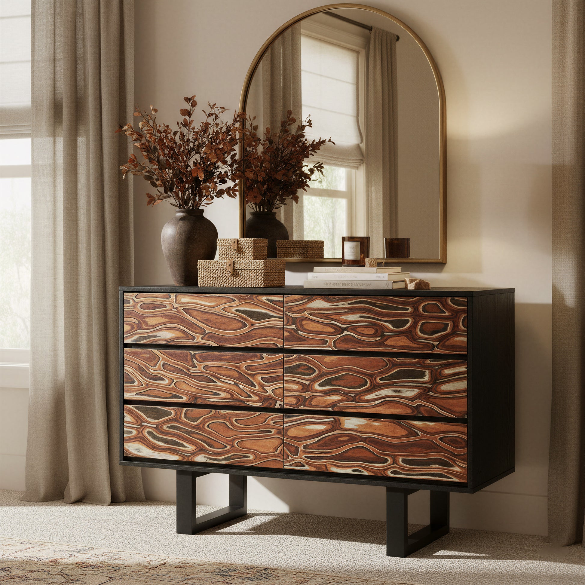 Aremi Dresser Brown & Black - 10