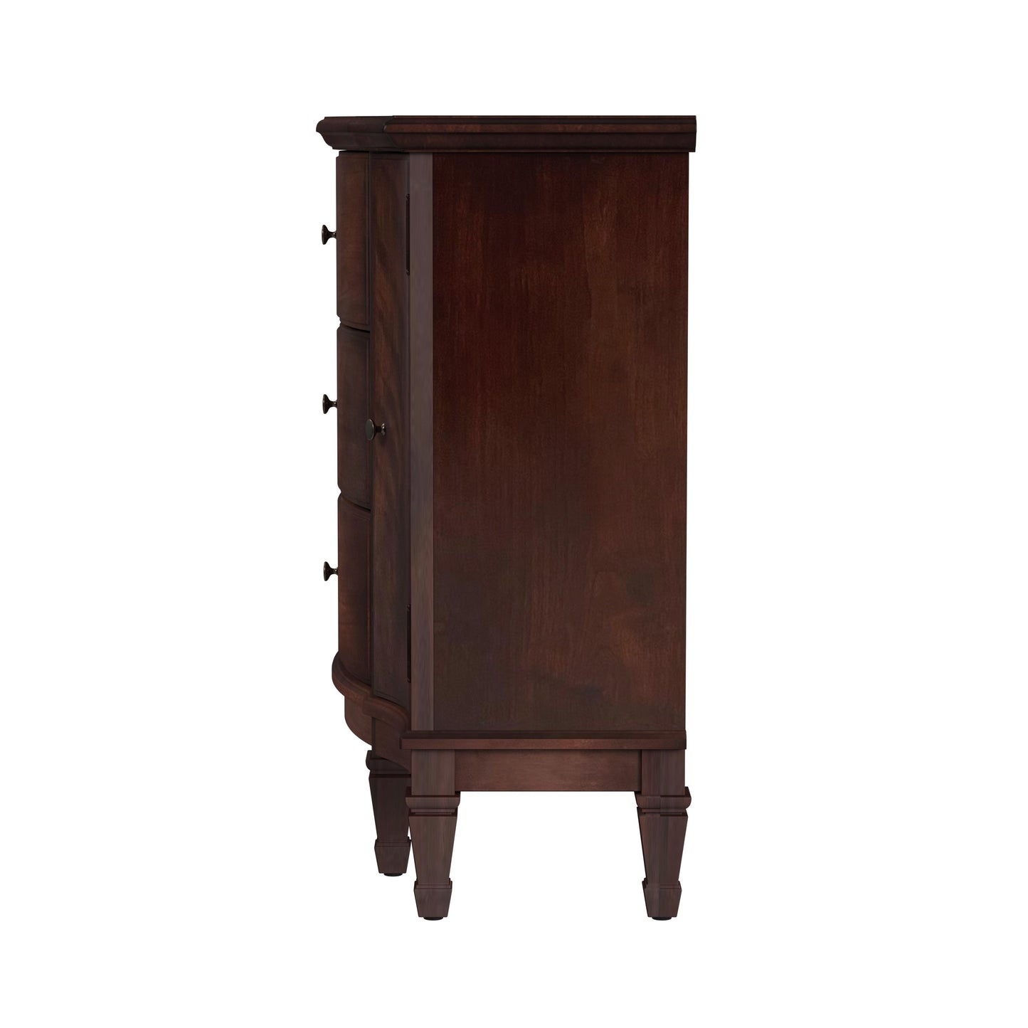 Butler Specialty Company Sheffield 40 in. W Demilune Wood 3 Drawer 2 Door Accent Cabinet, Dark Brown