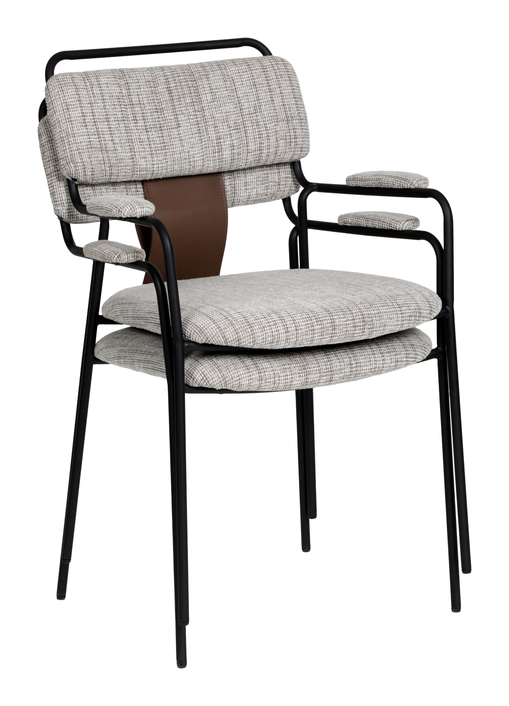 Couva Dining Chair (Set of 2) Gray Tweed - 7