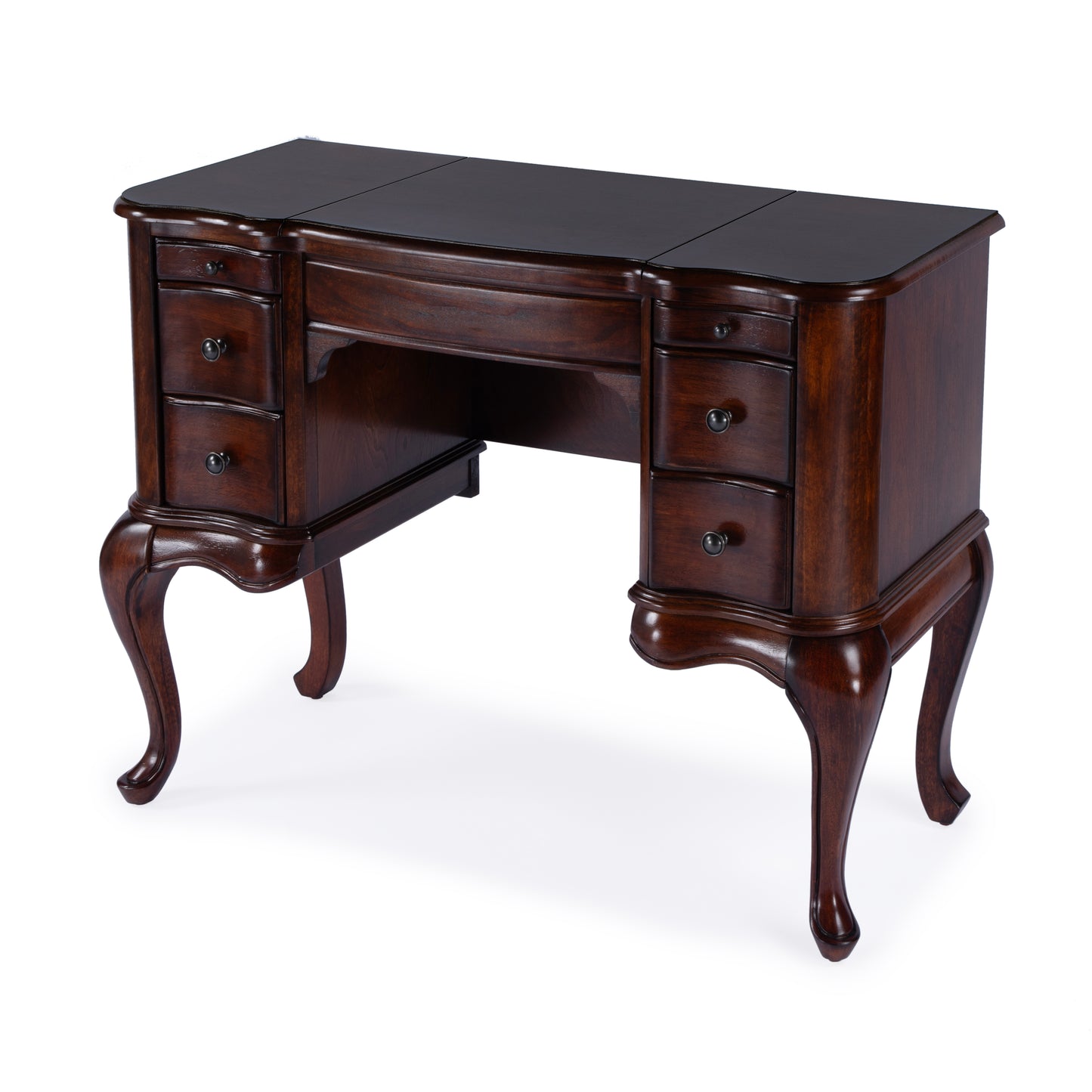 Charlotte Vanity Desk with Storage in Dark Brown 0735024