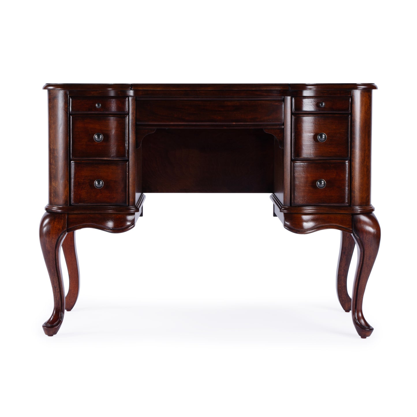Charlotte Vanity Desk with Storage in Dark Brown 0735024