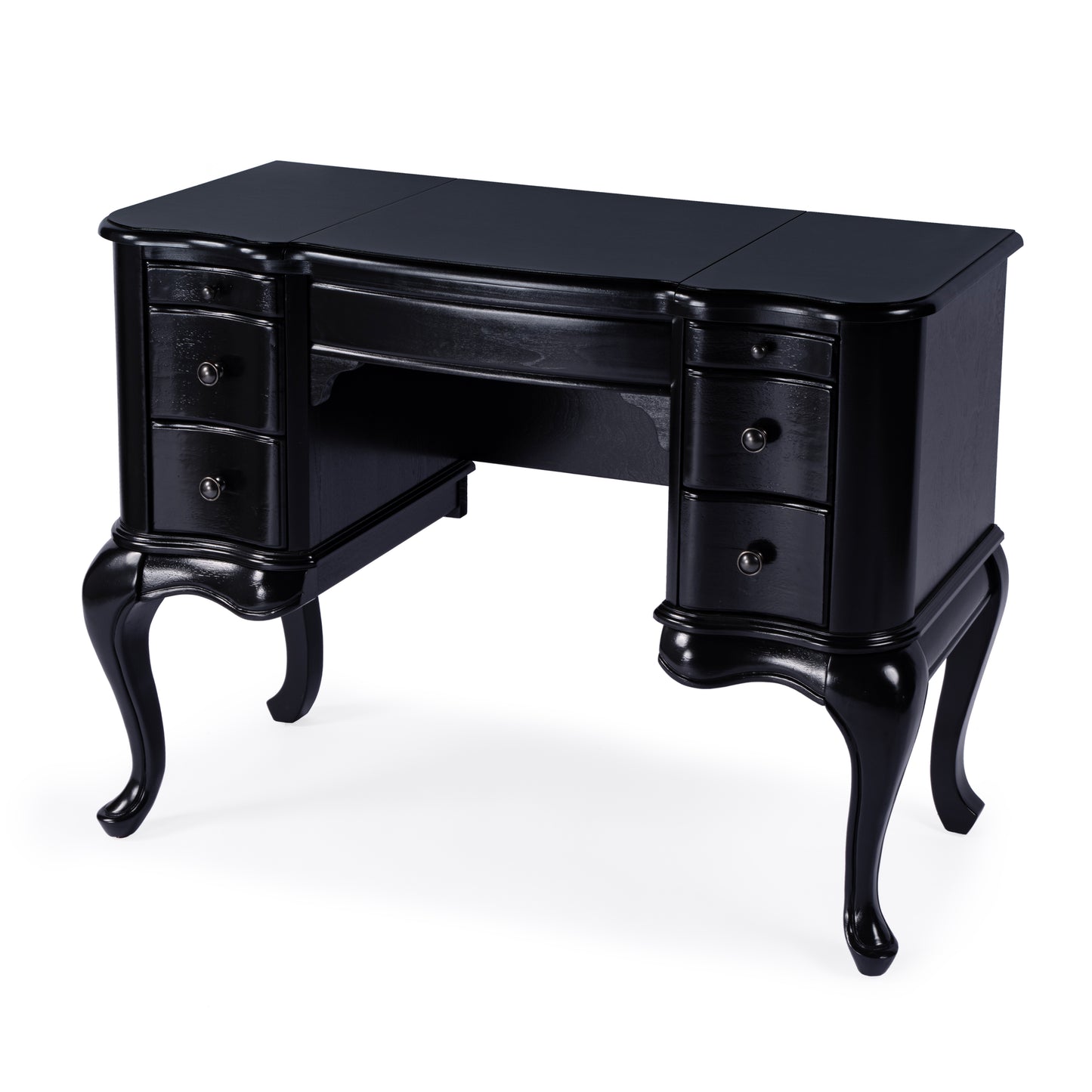 Charlotte Vanity Desk with Storage in Black 0735111
