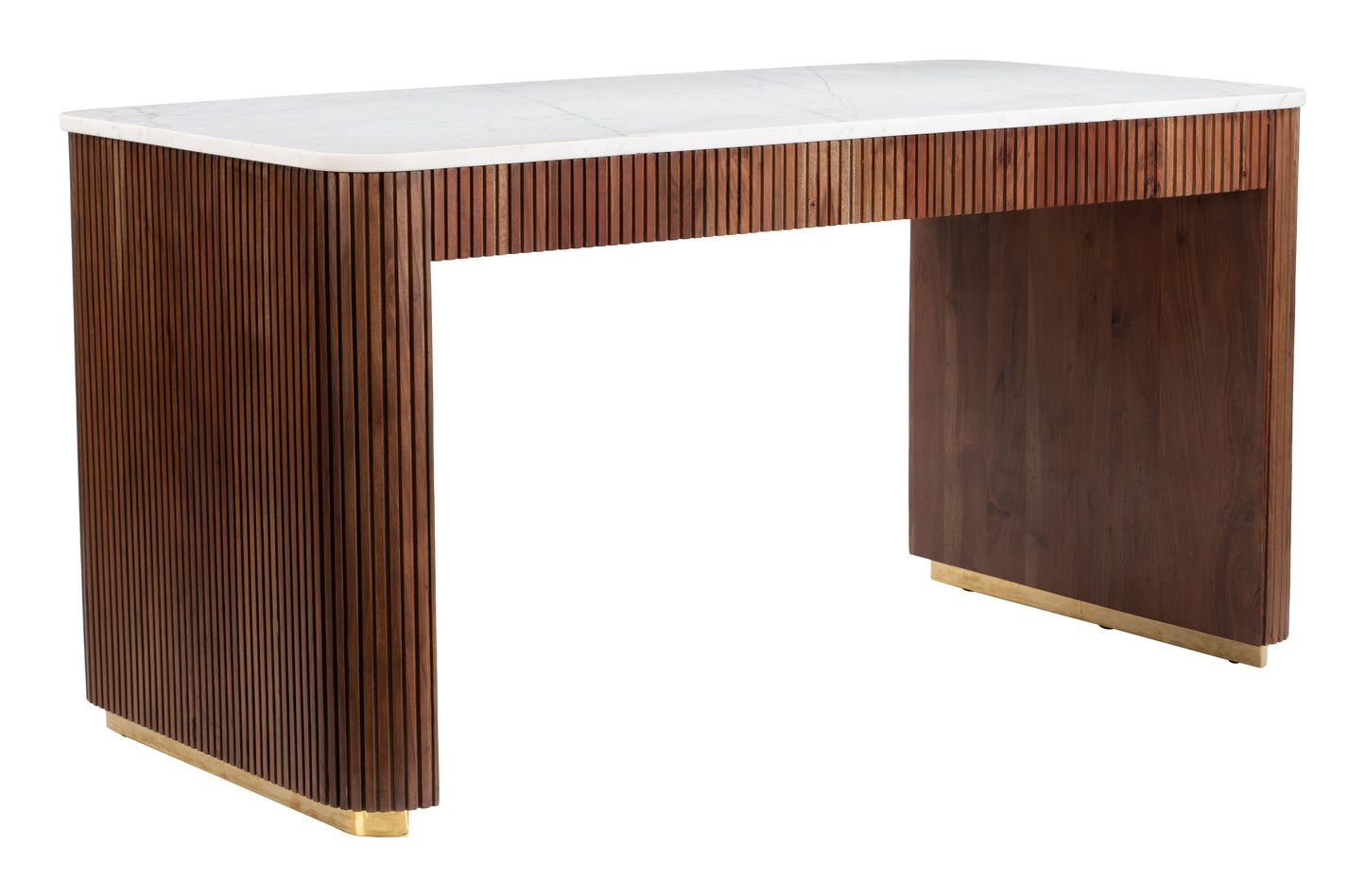 Obeah Desk White & Walnut - 4