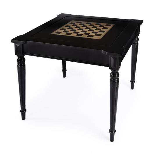 Butler Specialty Company Vincent 36 in. W Square Wood Multi-Game Card Table with Reversible Top, Black
