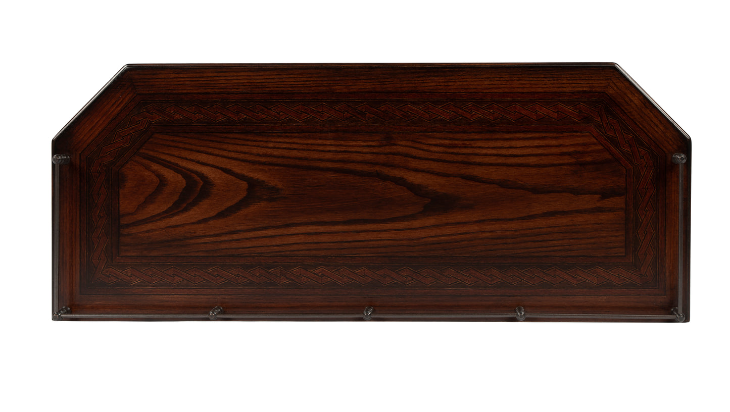 Butler Specialty Company Charleston 30 in. W Demilune Wood 1 Drawer Console Table with Lower Open Shelf, Dark Brown