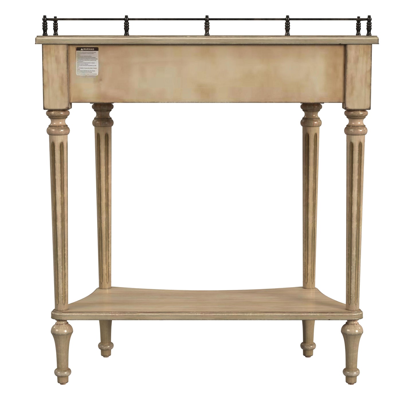 Butler Specialty Company Charleston 30 in. W Demilune Wood 1 Drawer Console Table with Lower Open Shelf, Beige
