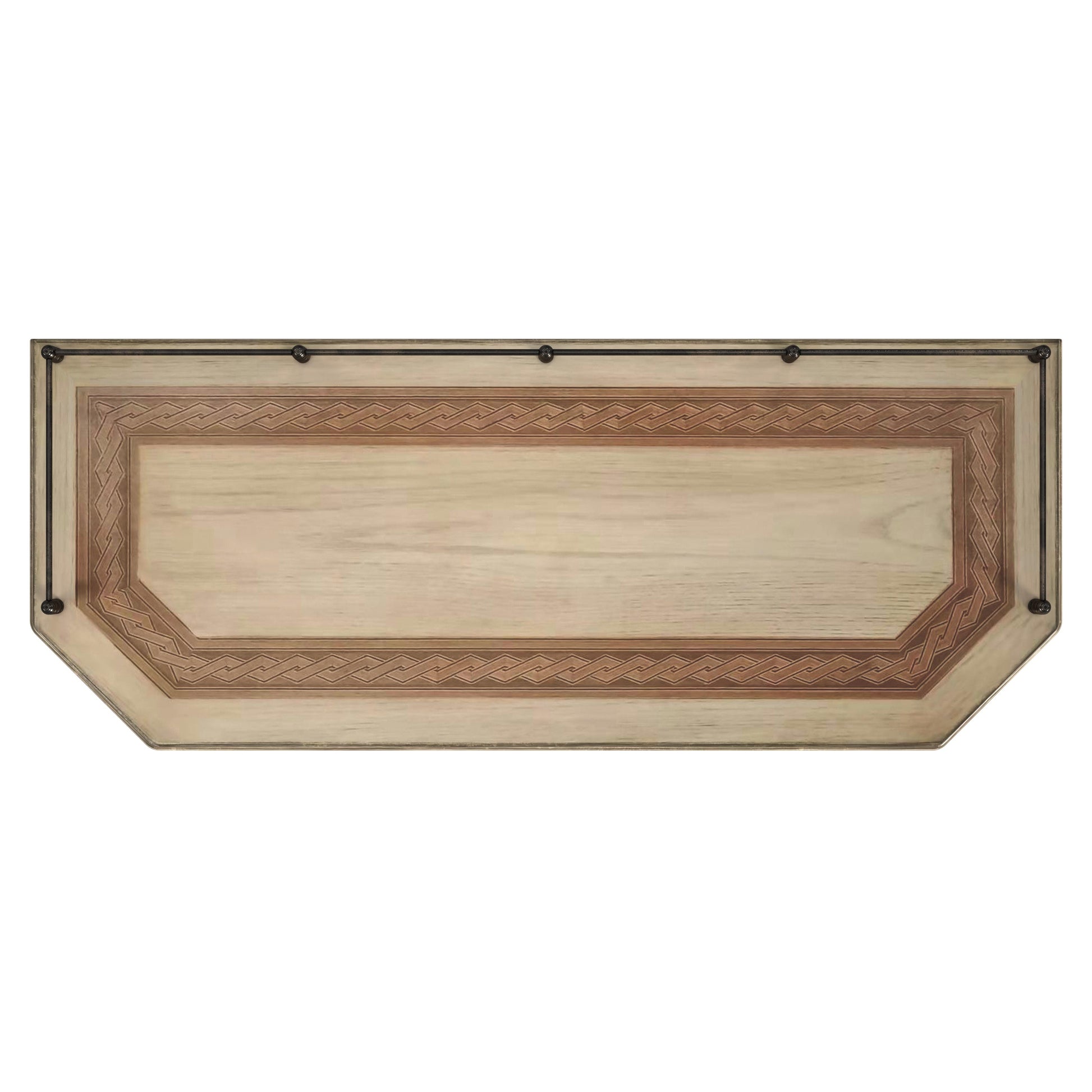 Butler Specialty Company Charleston 30 in. W Demilune Wood 1 Drawer Console Table with Lower Open Shelf, Beige