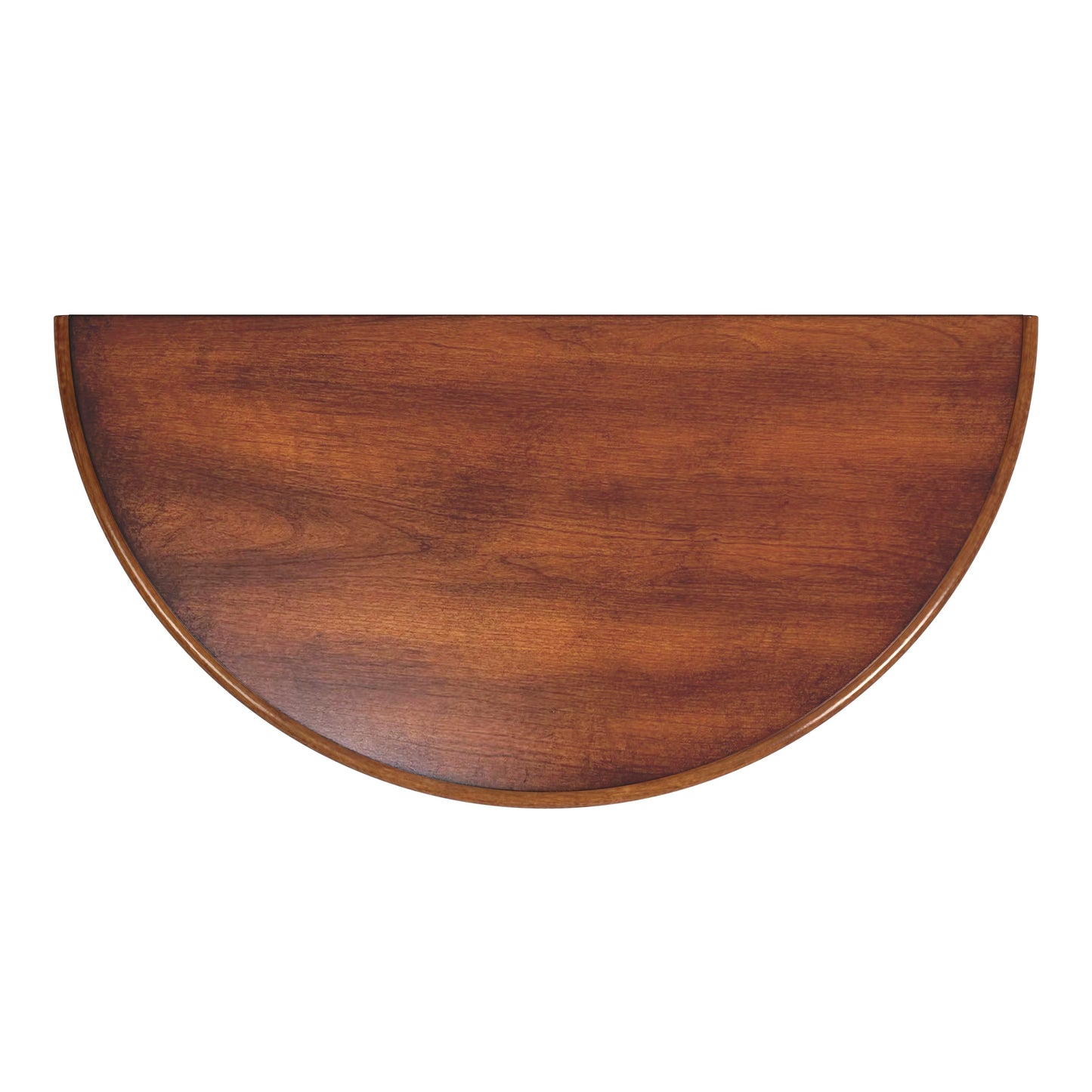 Butler Specialty Company Bellini  24 in. W Demilune Wood Console Table with Lower Open Shelf, Medium Brown