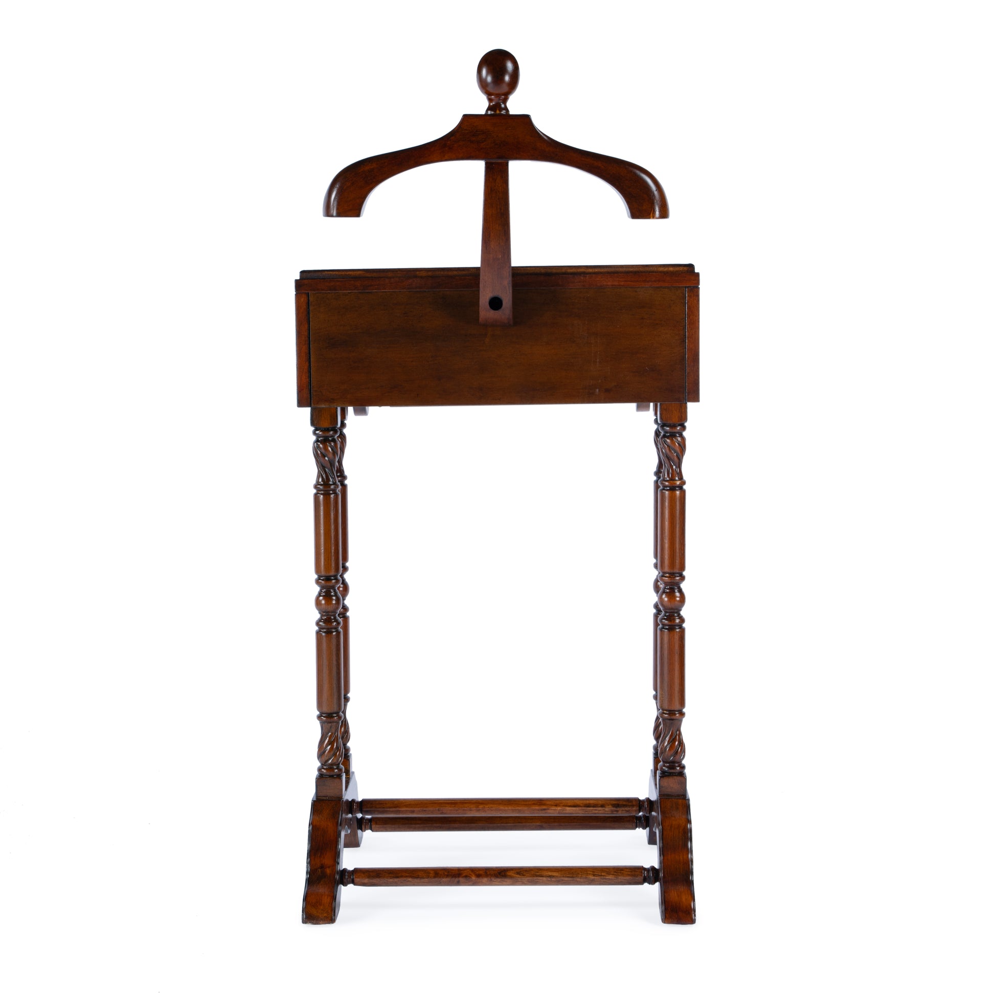 Butler Specialty Company Petrov 22 in. W Rectangular Wood 2 Drawer Valet Stand, Medium Brown