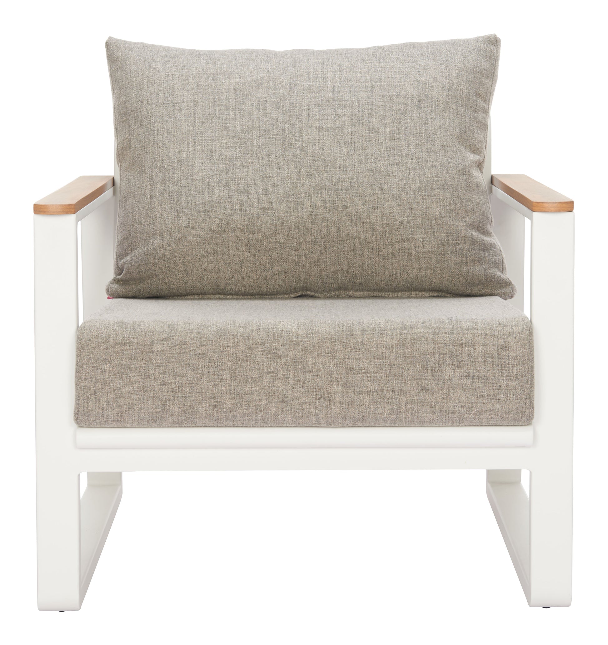 Welt Armchair Taupe & White - 3